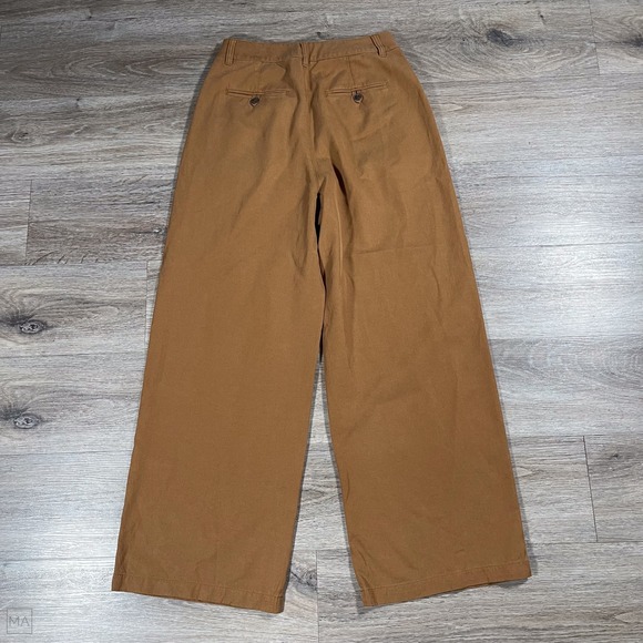 Madewell Women's Pants The Harlow Wide Leg Front Pleat Office 2 Brown - Picture 8 of 8